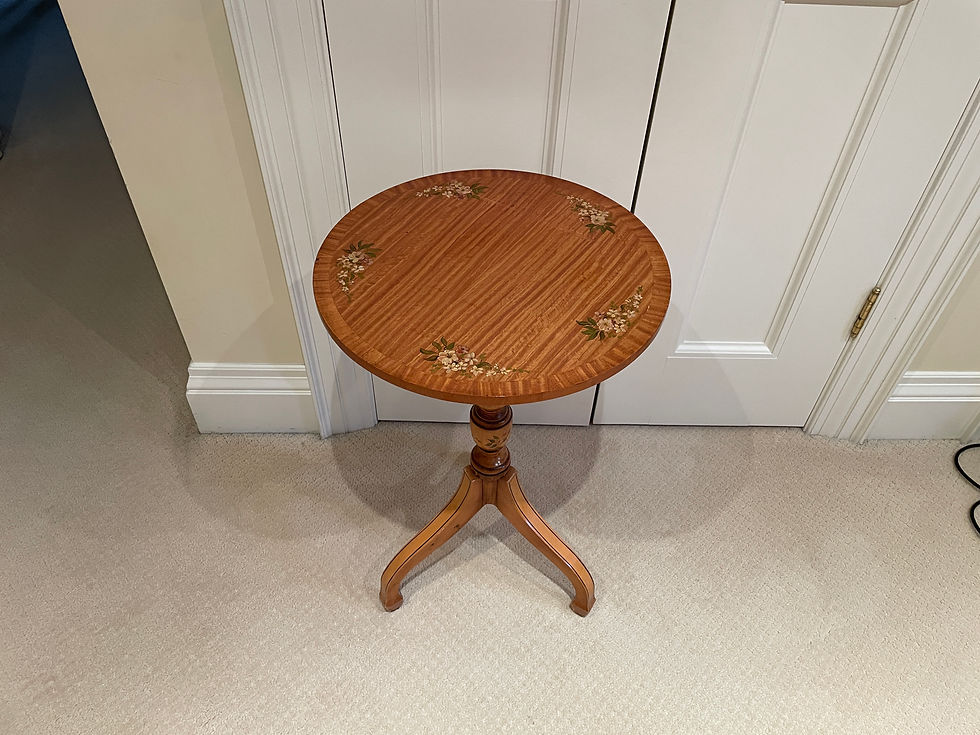 Thumbnail: Lot 64 - Vintage Satinwood Round Table (Retail $900)