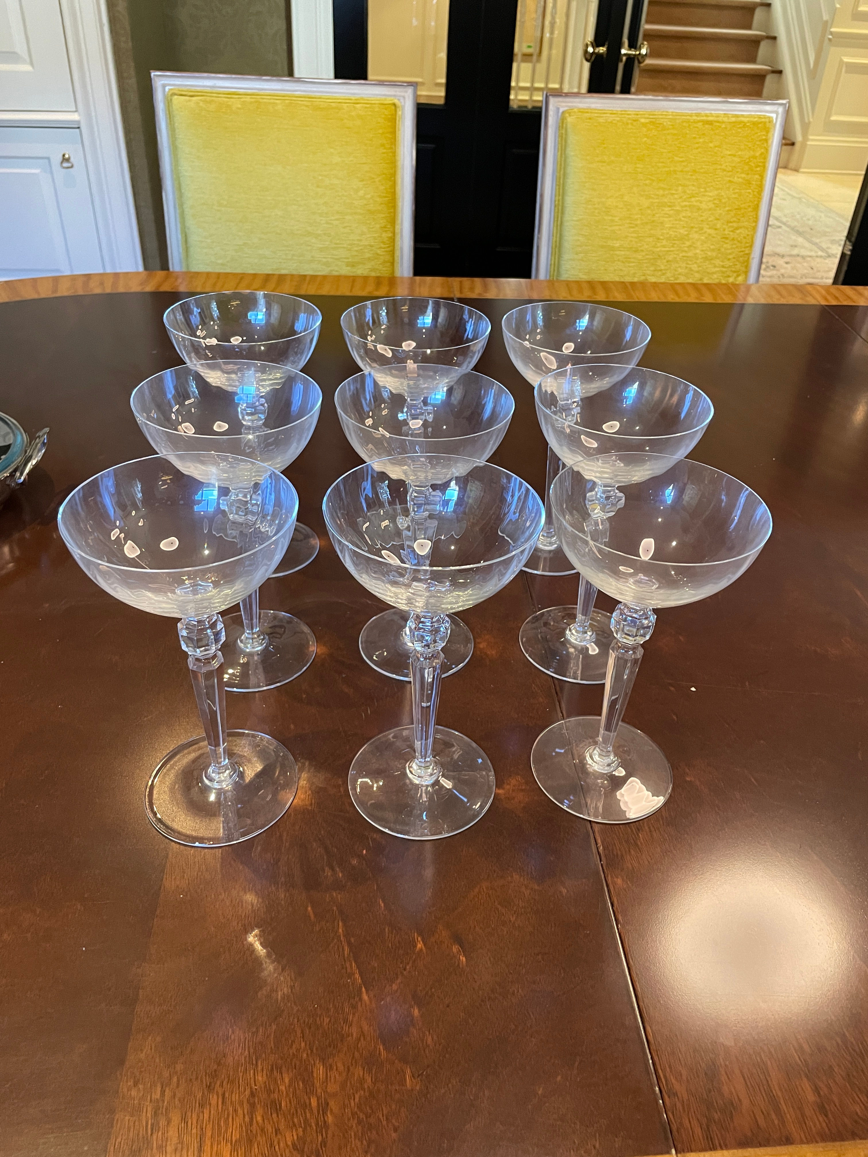 Lot 118 - Crystal Champagne Glasses X 9