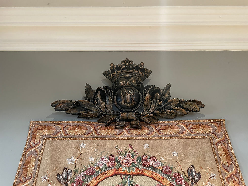 Thumbnail: Lot 62 - Tapestry w/ Center Floral Arrangement