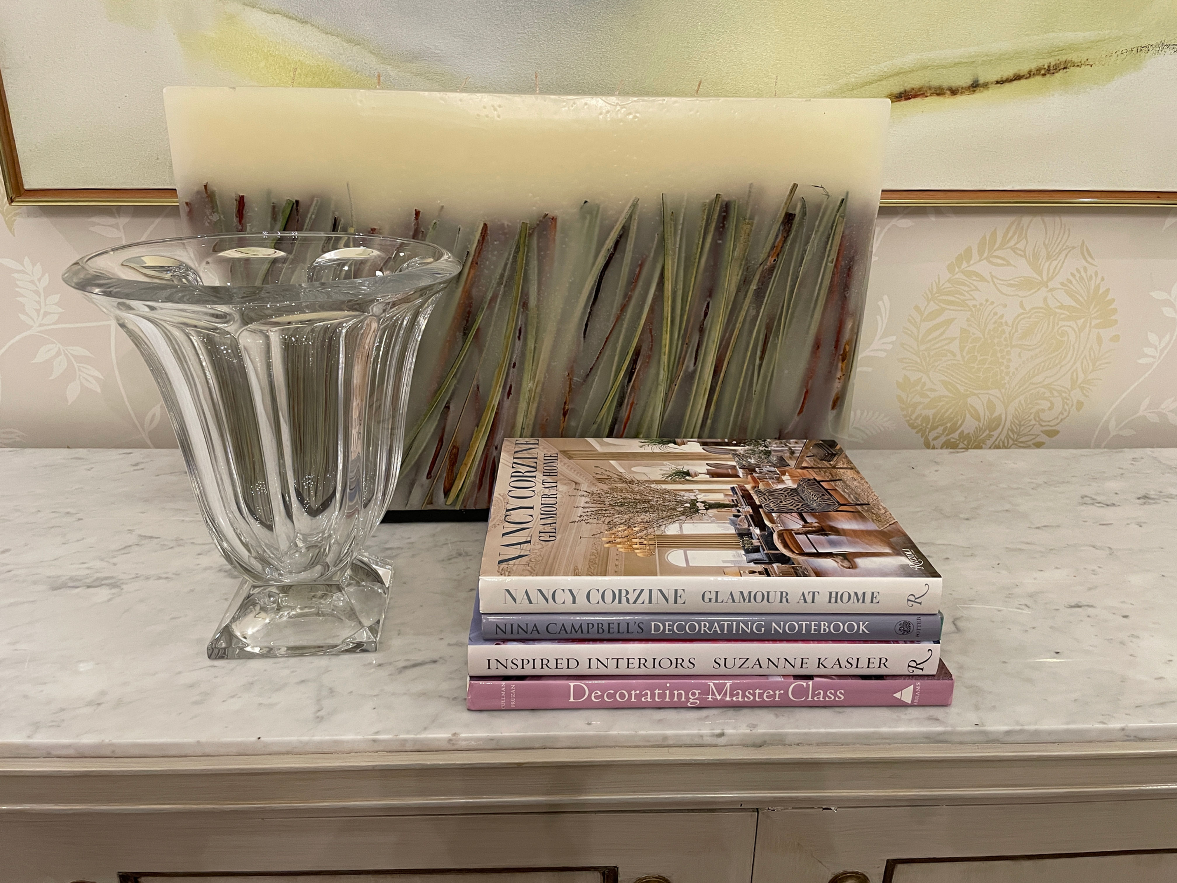 Lot 97 - Coffee Table Books/Crystal Vase (Scalloped)