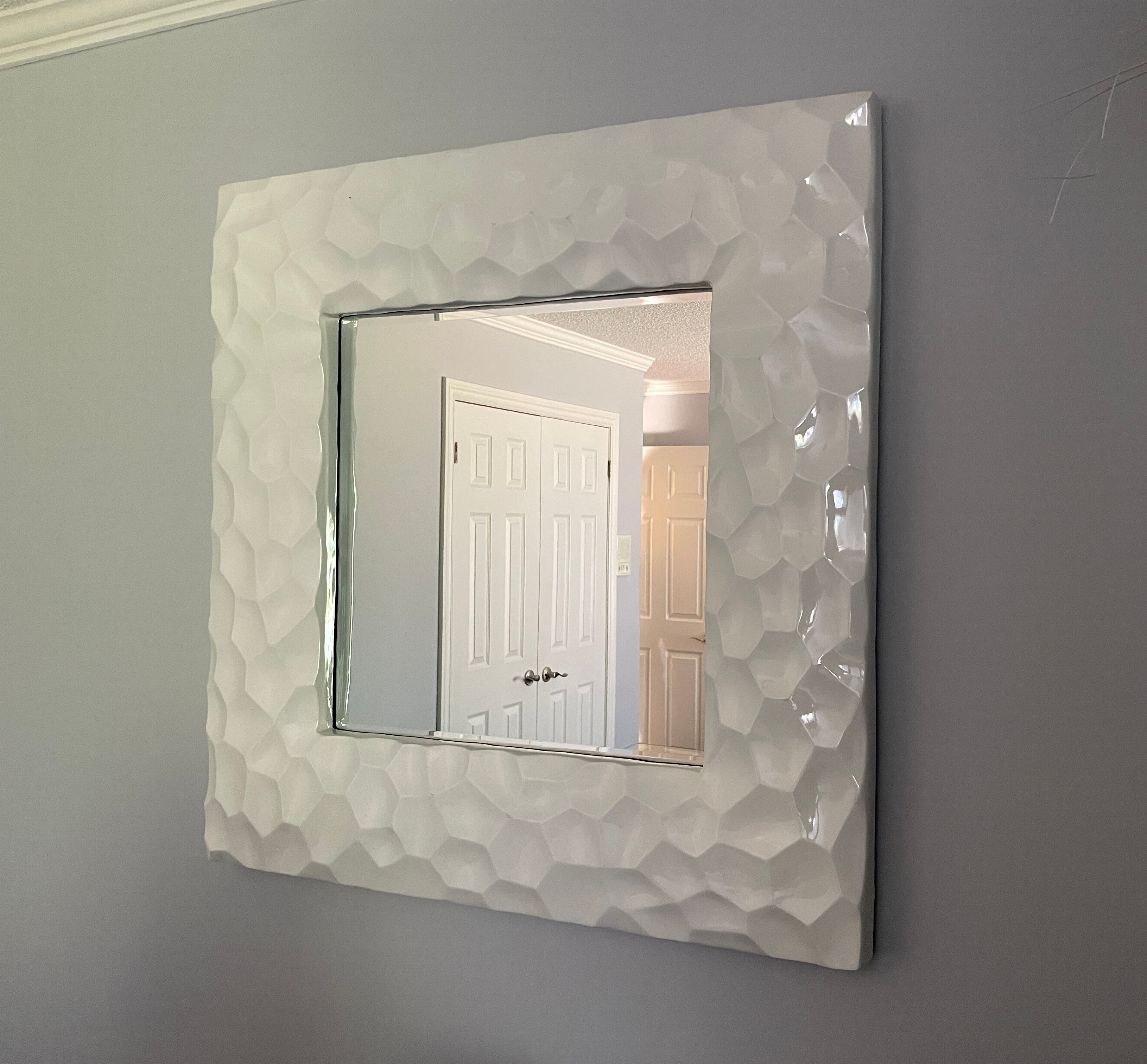 Lot 91 - White Plastic Framed Mirror