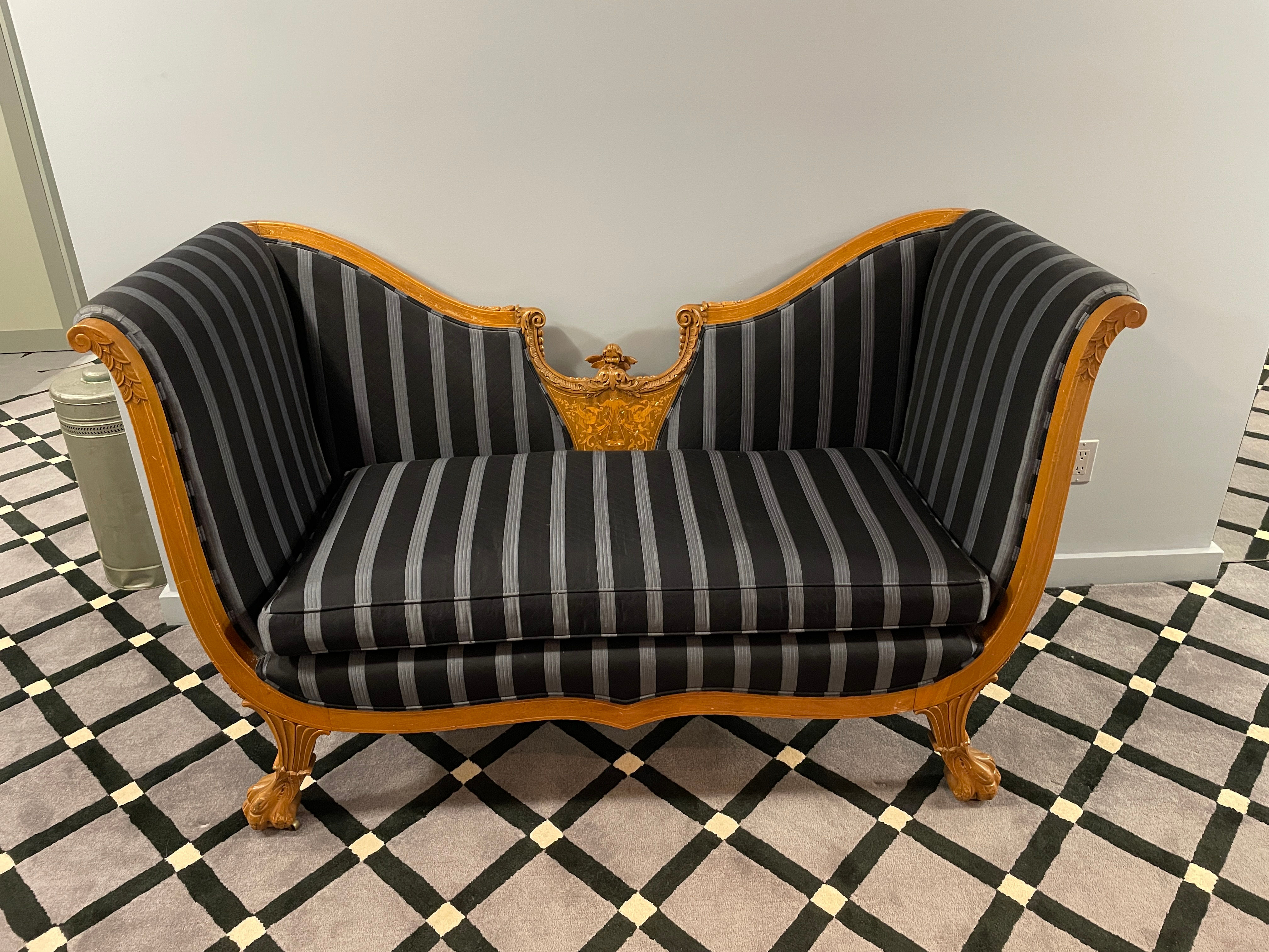 Lot 22 - Antique Biedermeier Settee (Replacement Value $14,000)