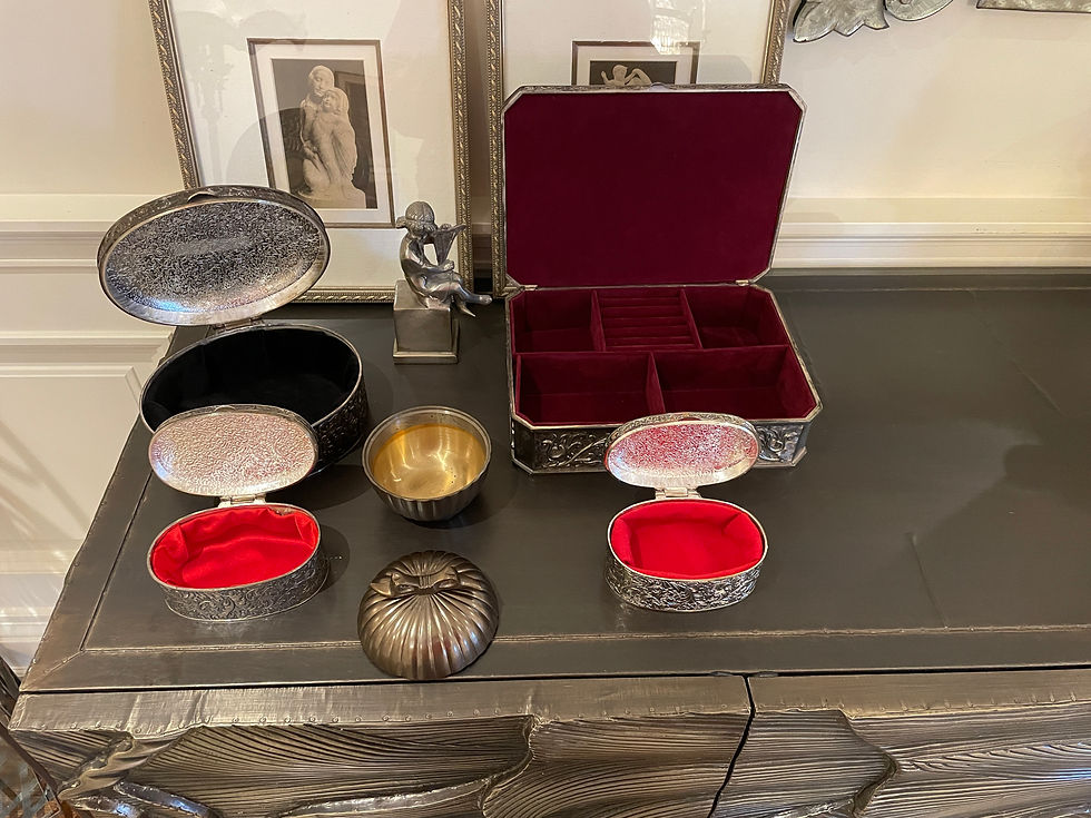 Thumbnail: Lot 32 - Assorted Jewellery Boxes/Pair of Prints, etc.