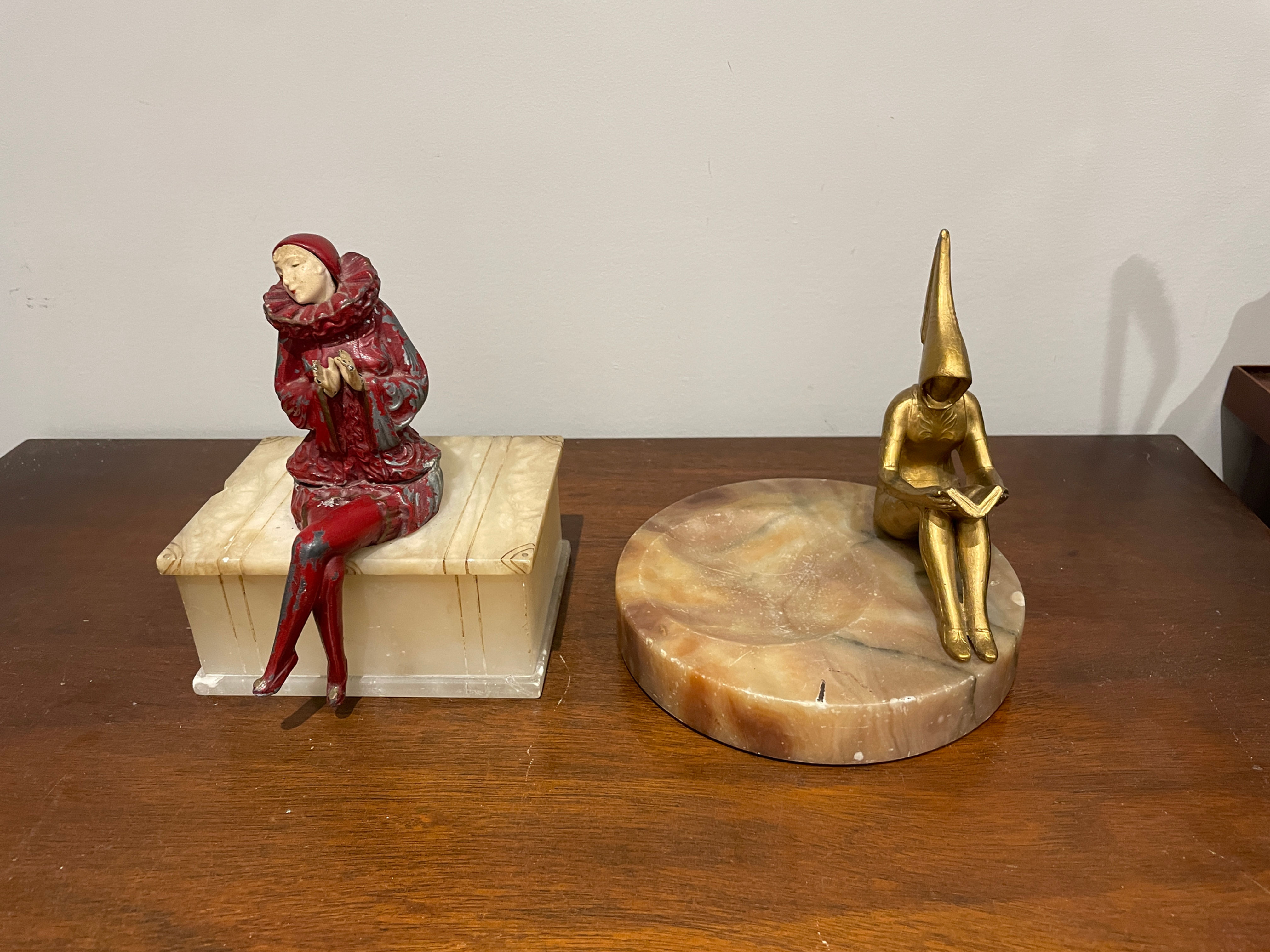 Lot 43 - Art Deco Box w/ Woman & Trinket Tray