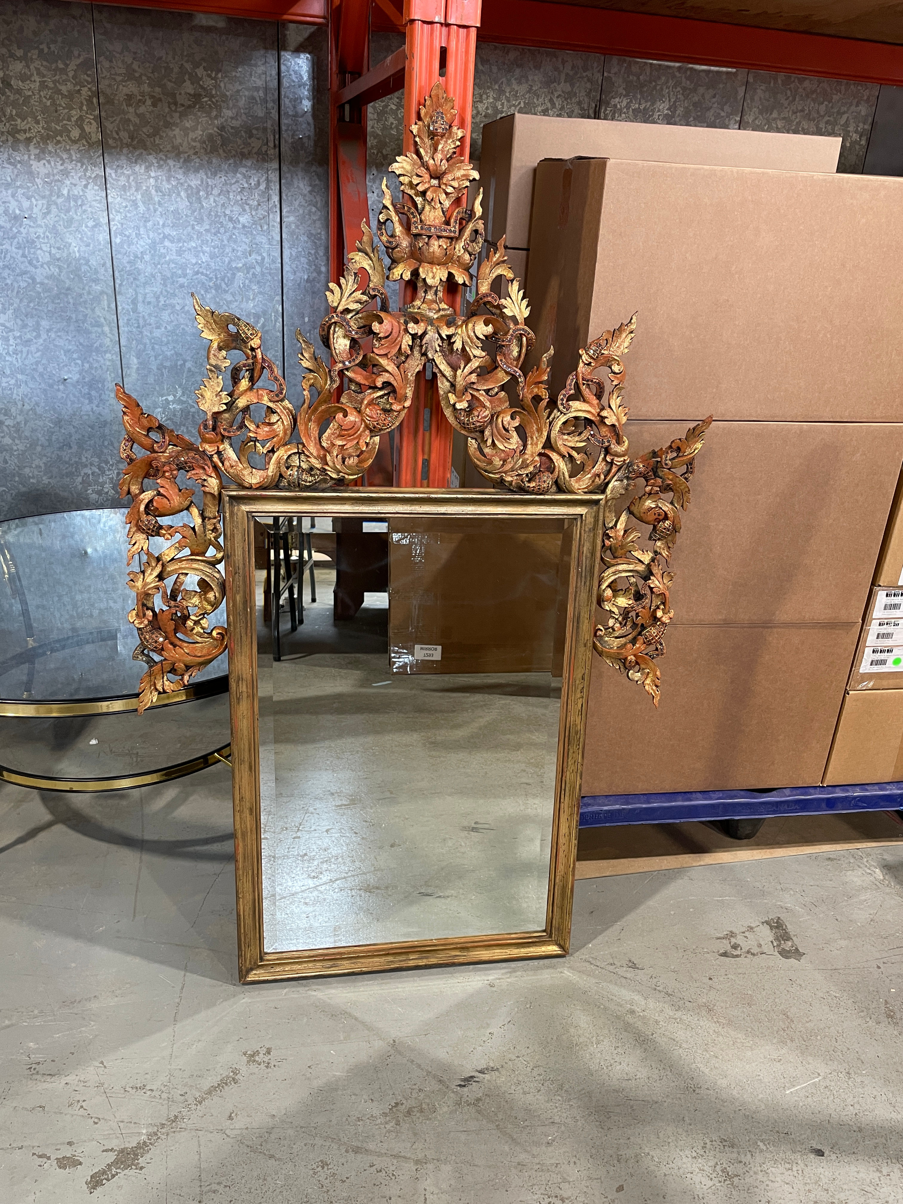 Lot 38 - Vintage Balinese-Style Mirror