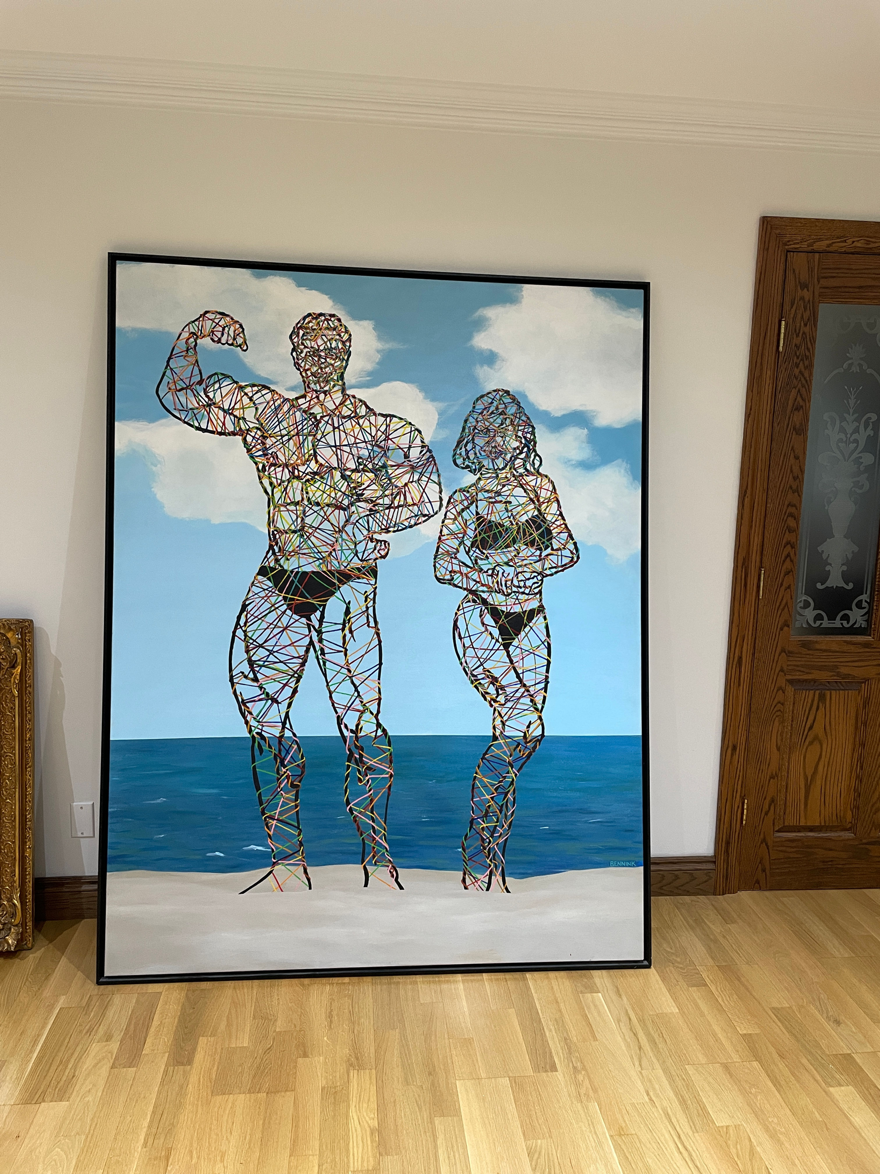 Lot 71 - Large Original Art by Erik Bennink (Title: Muscle Beach)