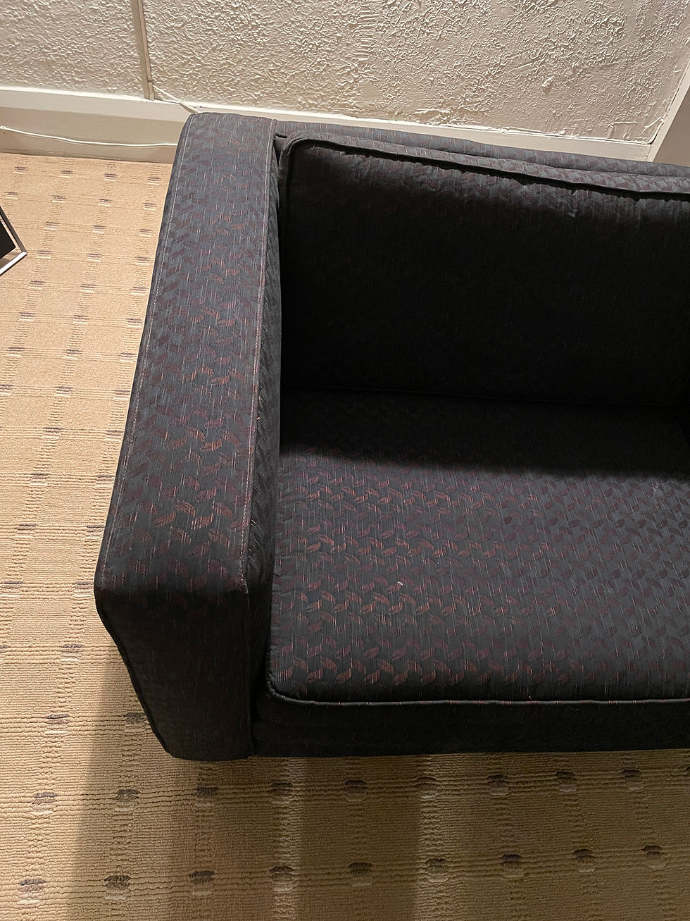 Thumbnail: Lot 136A - Vintage Navy Sofa (Sits Low)