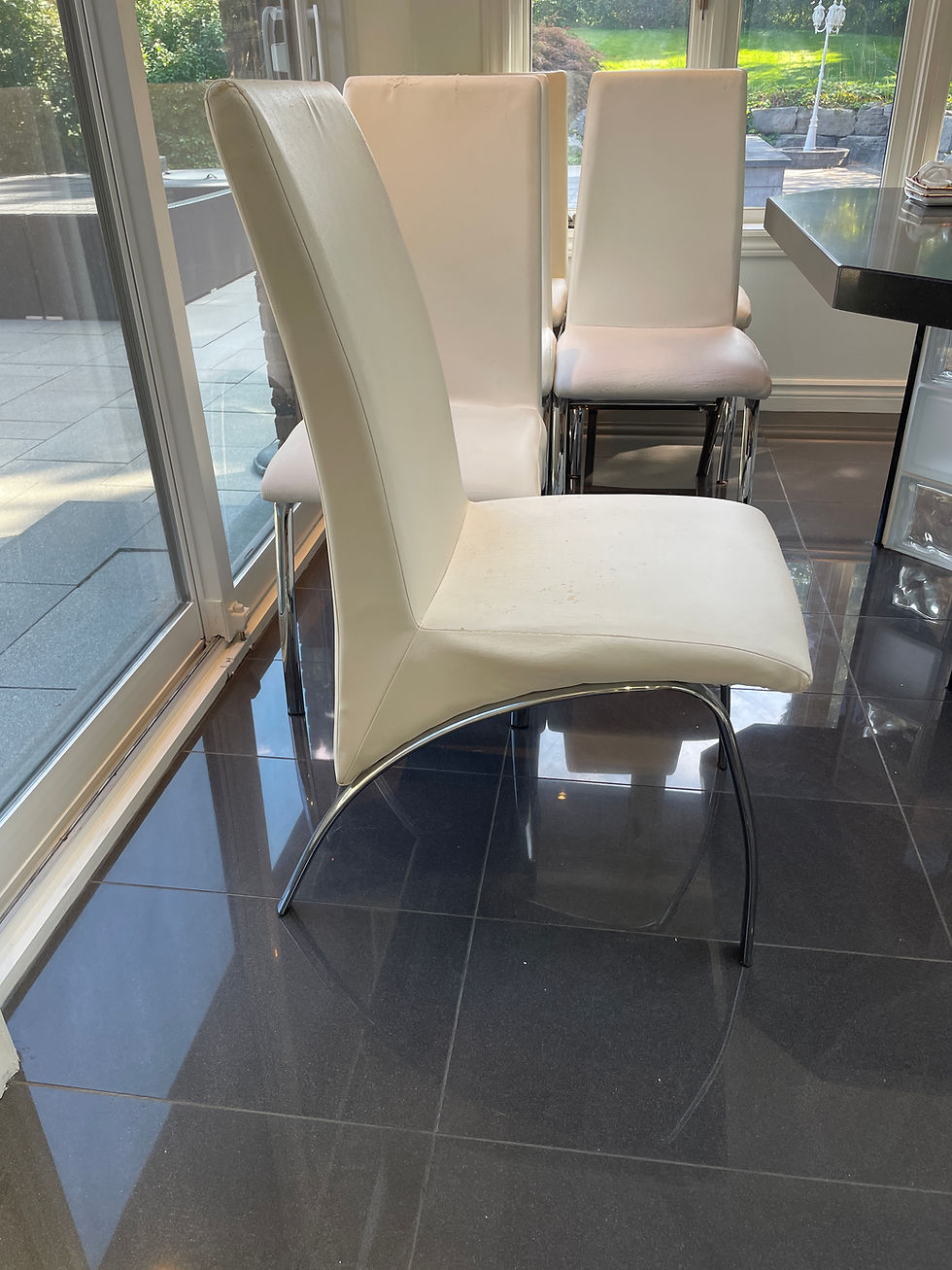 Thumbnail: Lot 12 - Faux Leather Chairs x 6 (See Description)