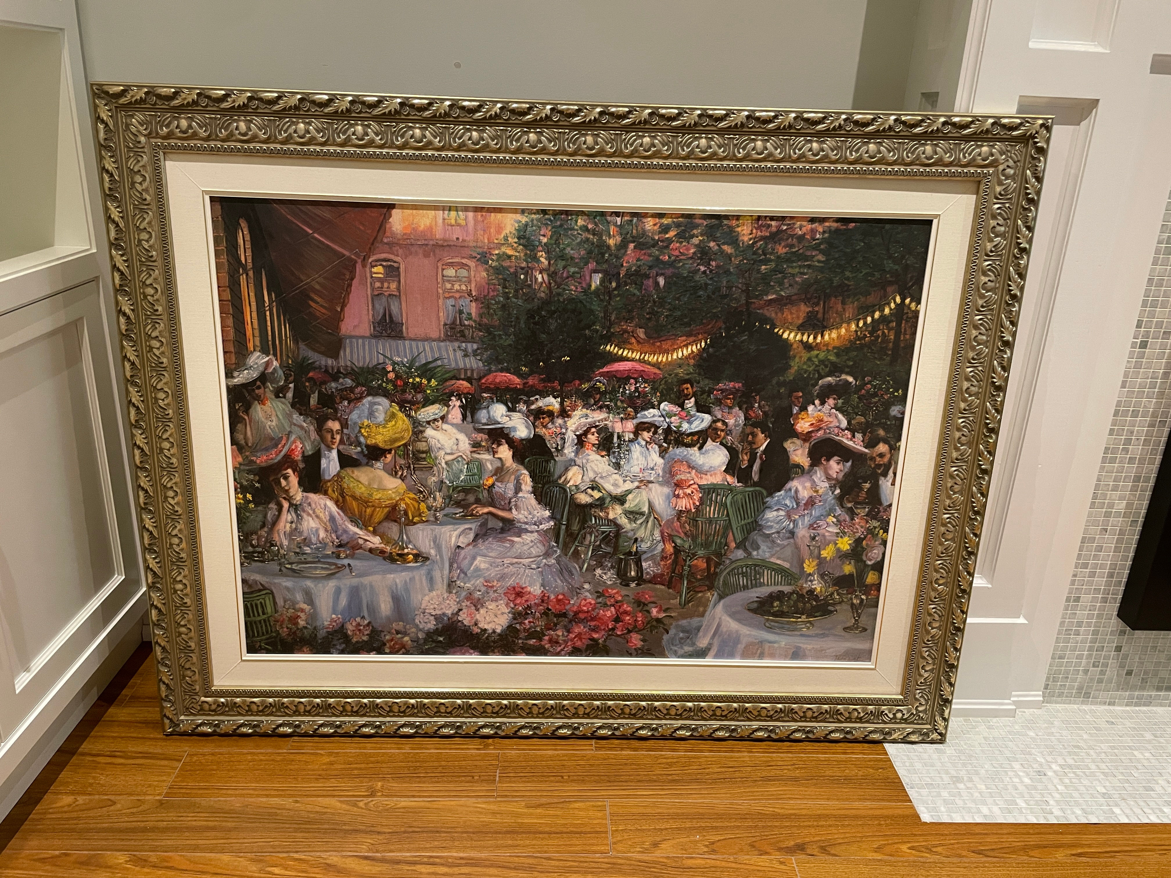 Lot 58 - Large Print on Board - Title: Le Diner a L'Hotel Ritz Paris