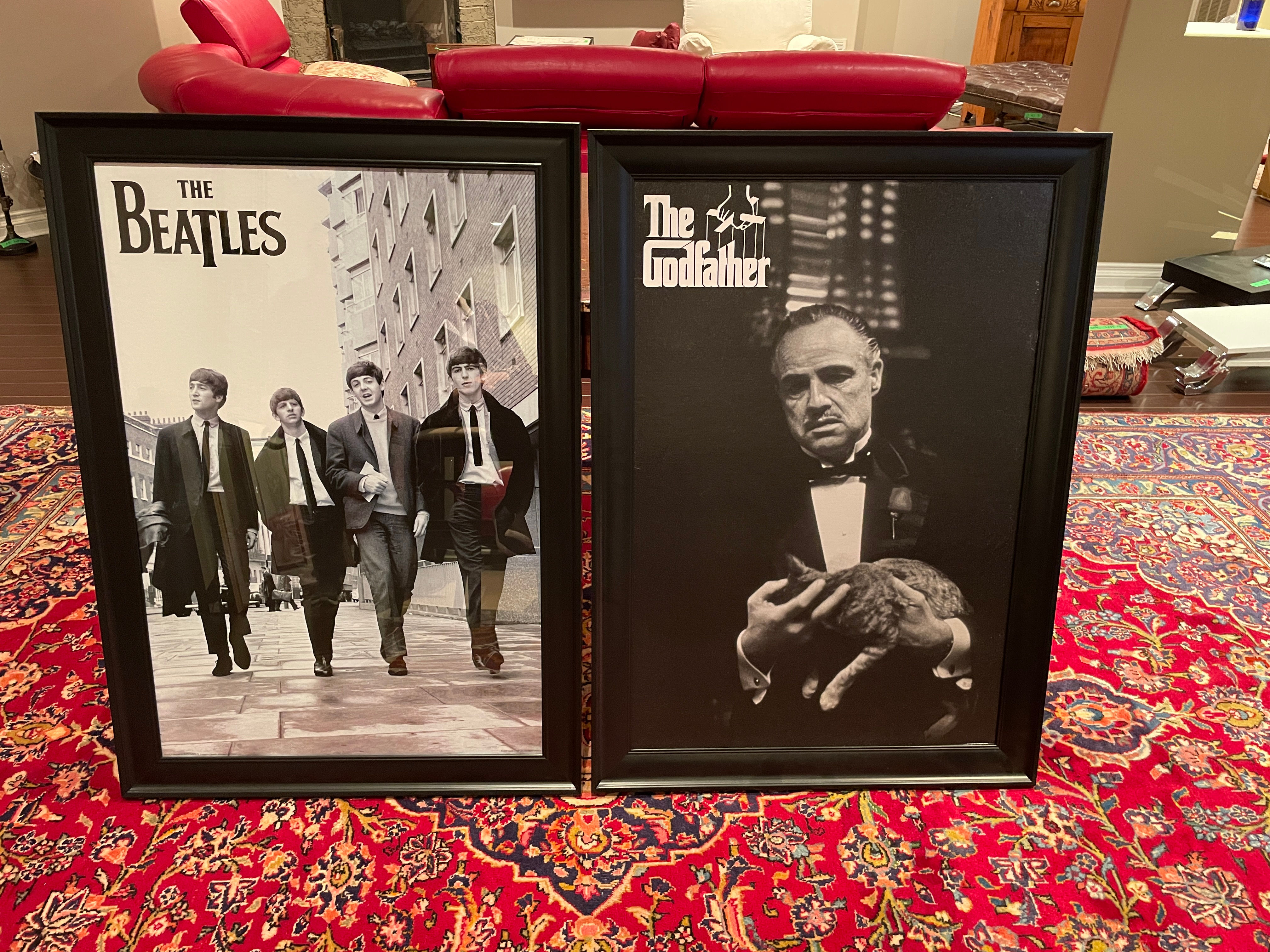 Lot 125 - Poster of The Godfather & The Beatles