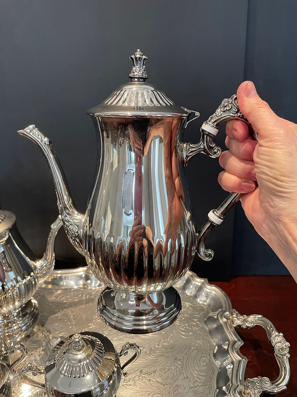 Thumbnail: Lot 19 - Silver-Plate Rogers Tea Service