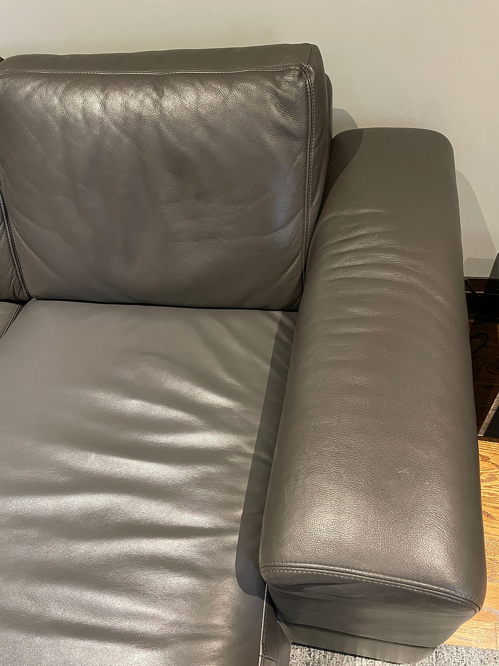 Thumbnail: Lot 8 - Grey Leather Sectional by COJA (Retail $6,000)