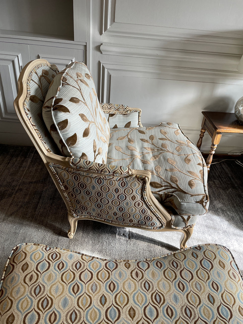 Thumbnail: Lot 74 - Armchair w/ Matching Ottoman