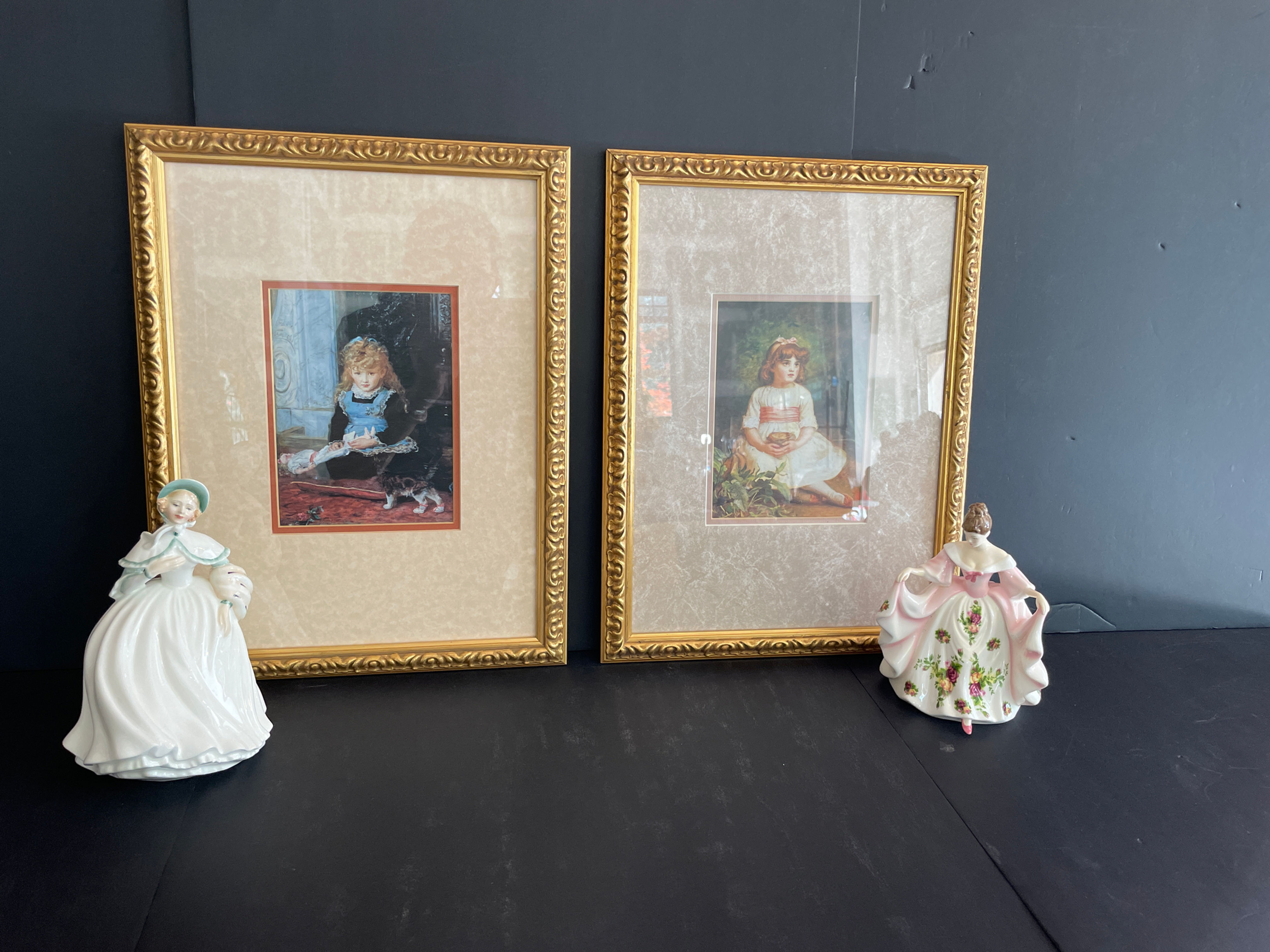 Lot 18 - Royal Doulton's x 2 & Prints x 2