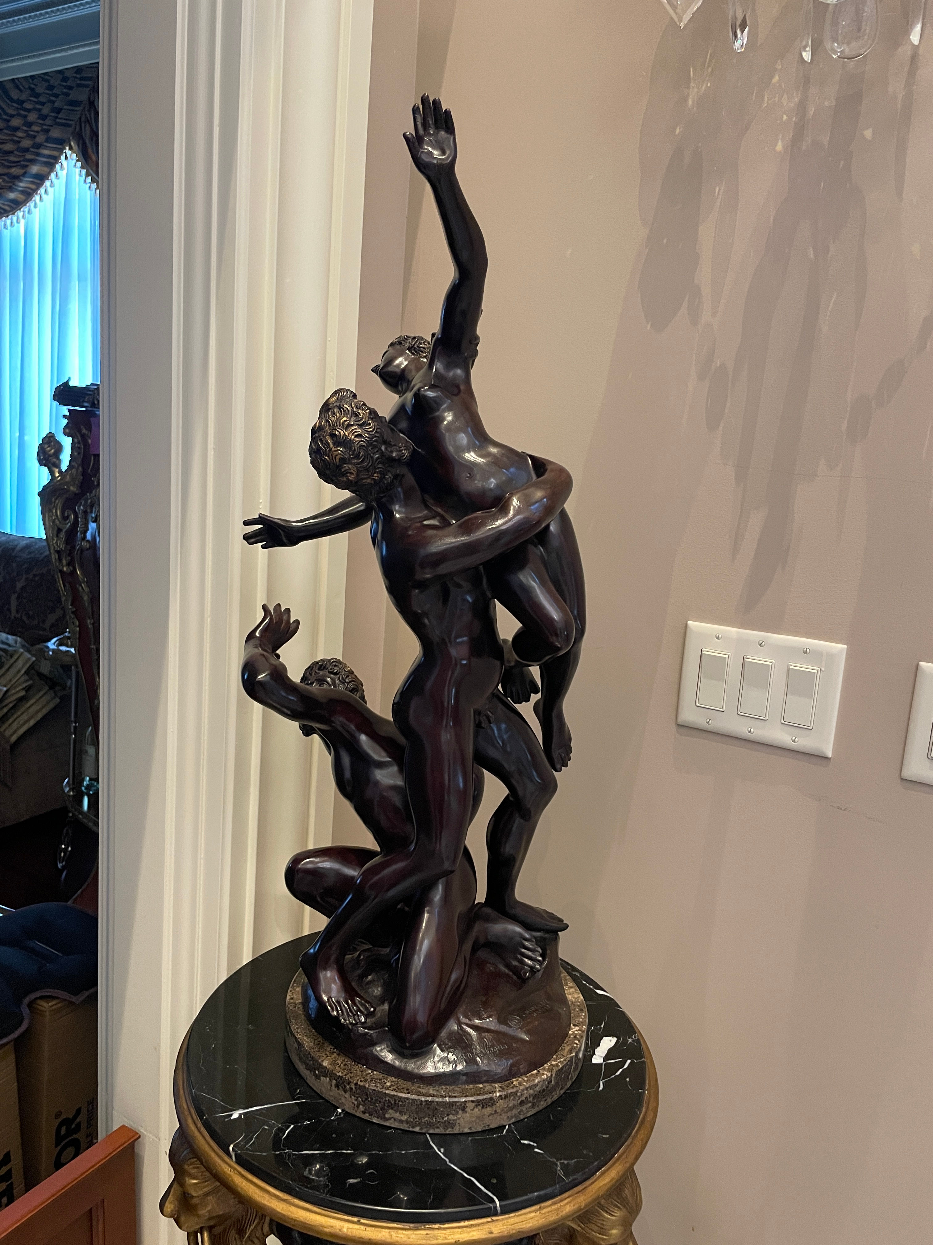 Lot 70 - Bronze Sculpture - 'The Abduction of a Sabine Women'