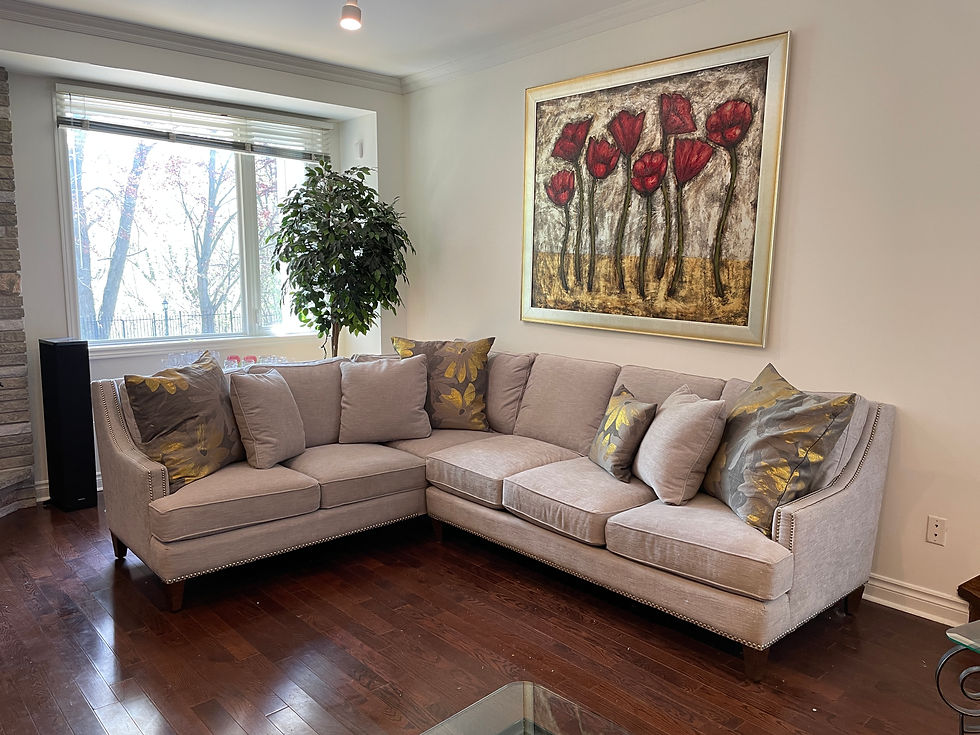 Thumbnail: Lot 13 - Light Grey Sectional w/ Down-Filled Decor Pillows