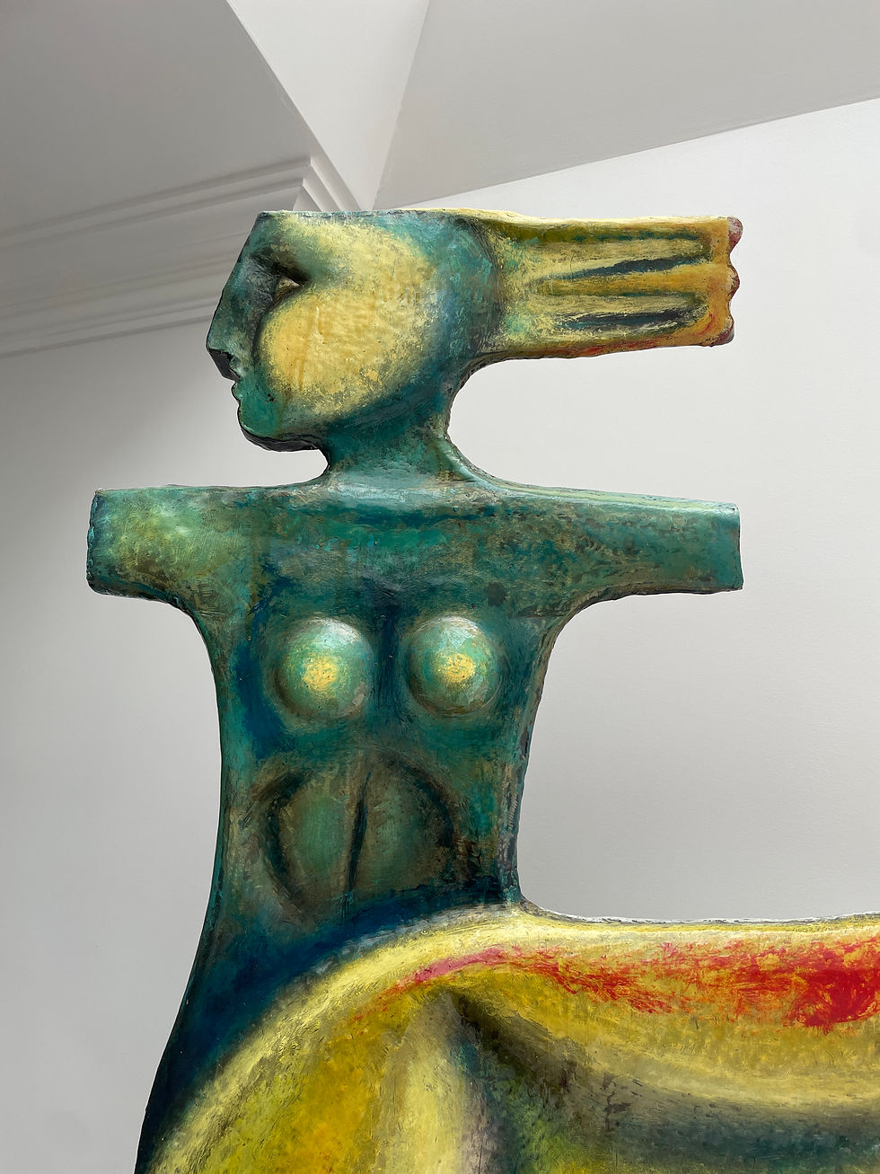 Thumbnail: Lot 59 - Large Painted Metal Sculpture (6ft. 6" high) by Rueben Zellermeyer