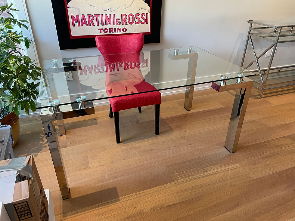 Thumbnail: Lot 2 - Glass Table (Desk or Dining Table)