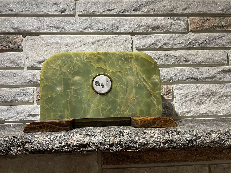 Thumbnail: Lot 38 - Art Deco Marble Clock by Whitehall Hammond