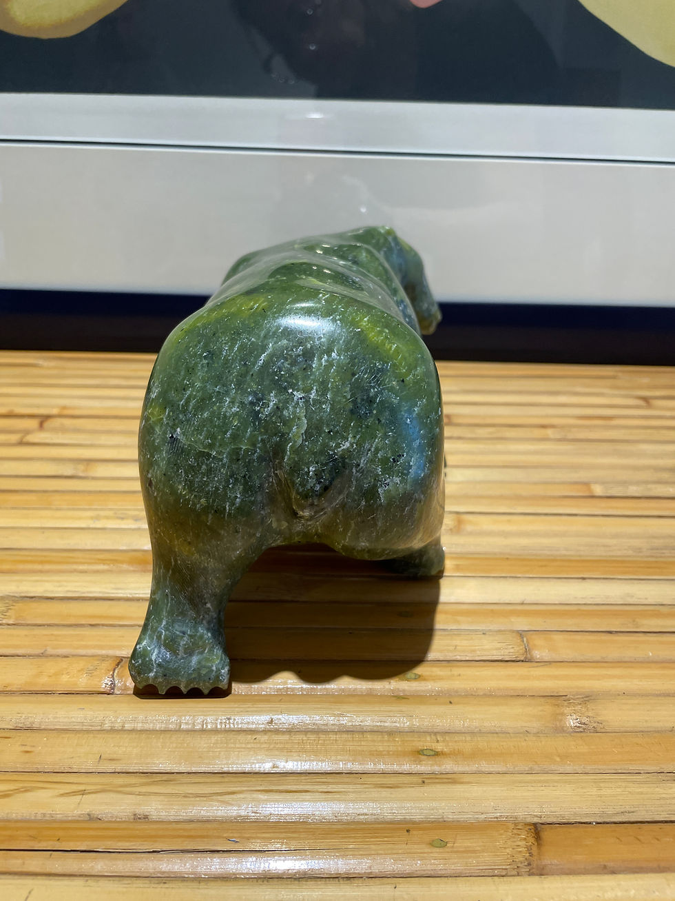 Thumbnail: Lot 61 - Polar Bear Soapstone Inuit Carving - Numbered