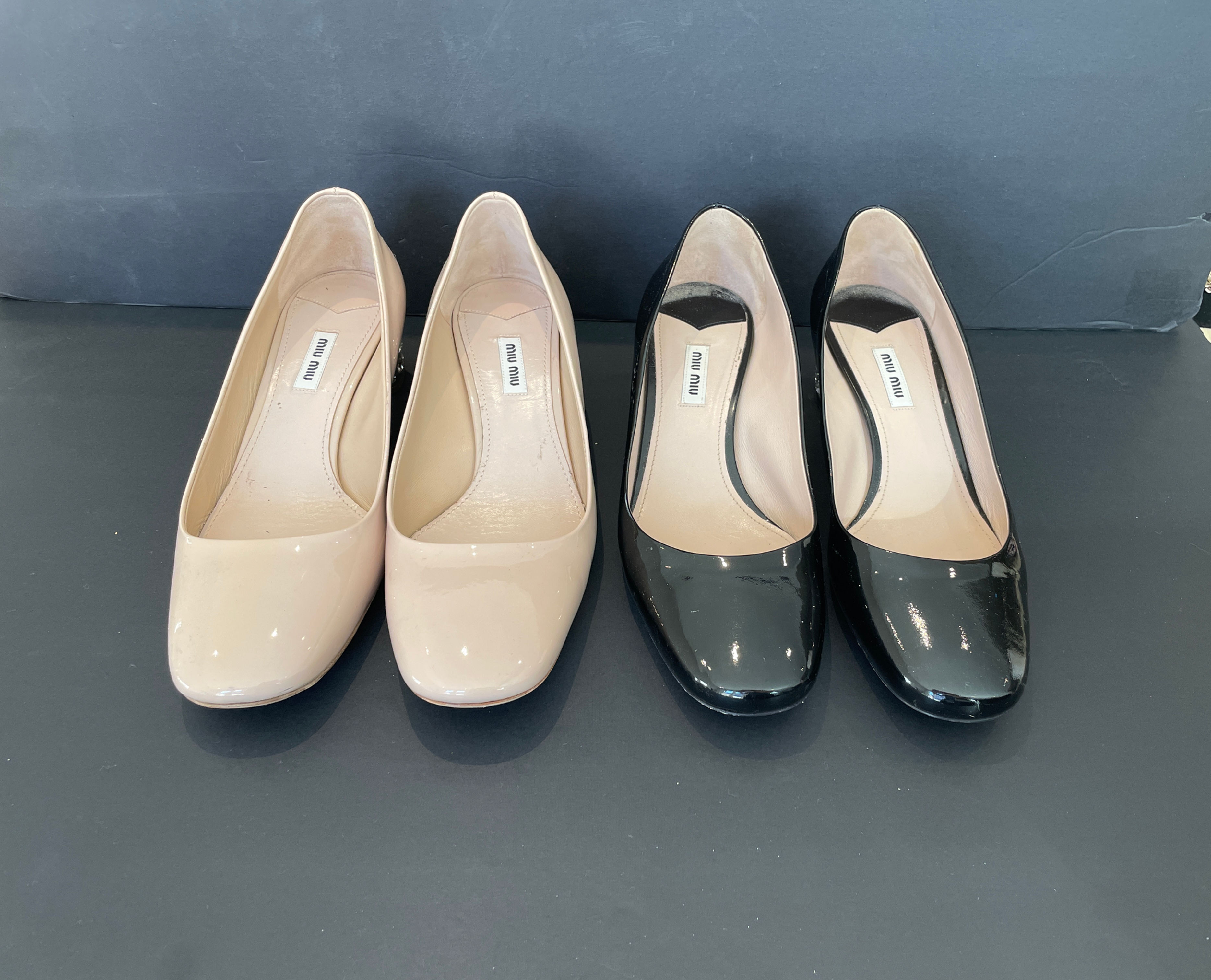 Lot 70 - Mui Mui Shoes Rhinestone Heels X 2 (Size 41) Retail $1,600