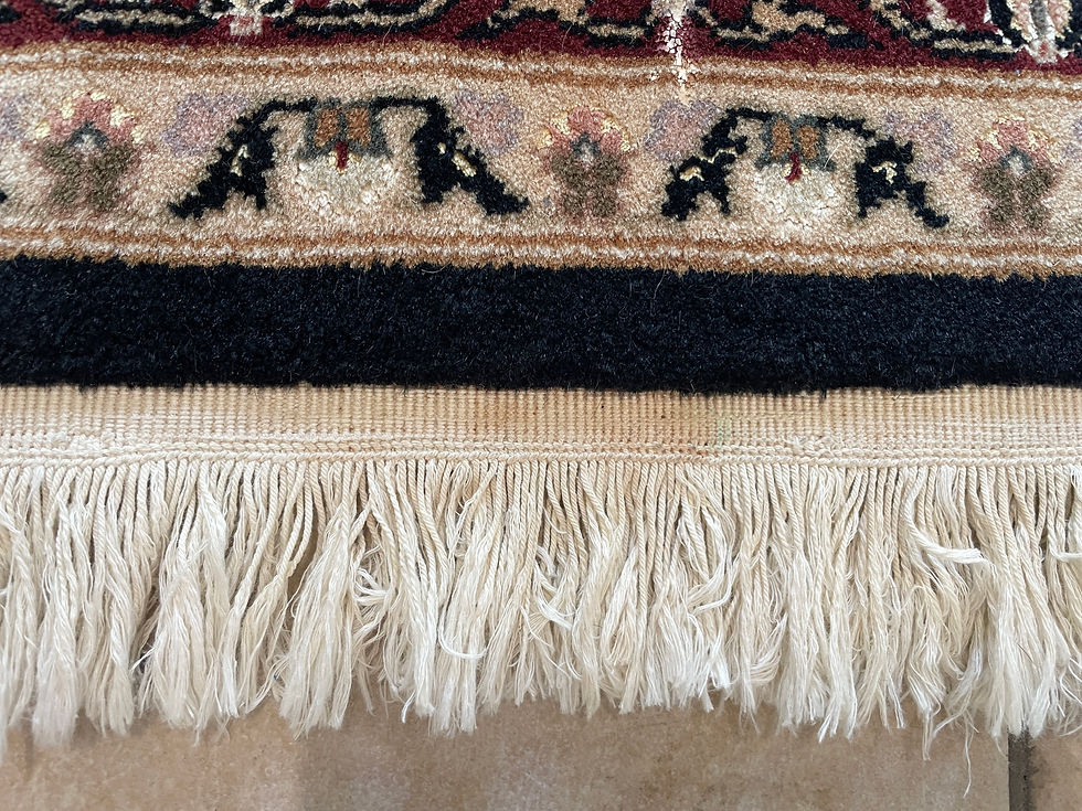Thumbnail: Lot 4 - Wool Carpet (8ft. 6" x 12ft) - Red/Black/Taupe
