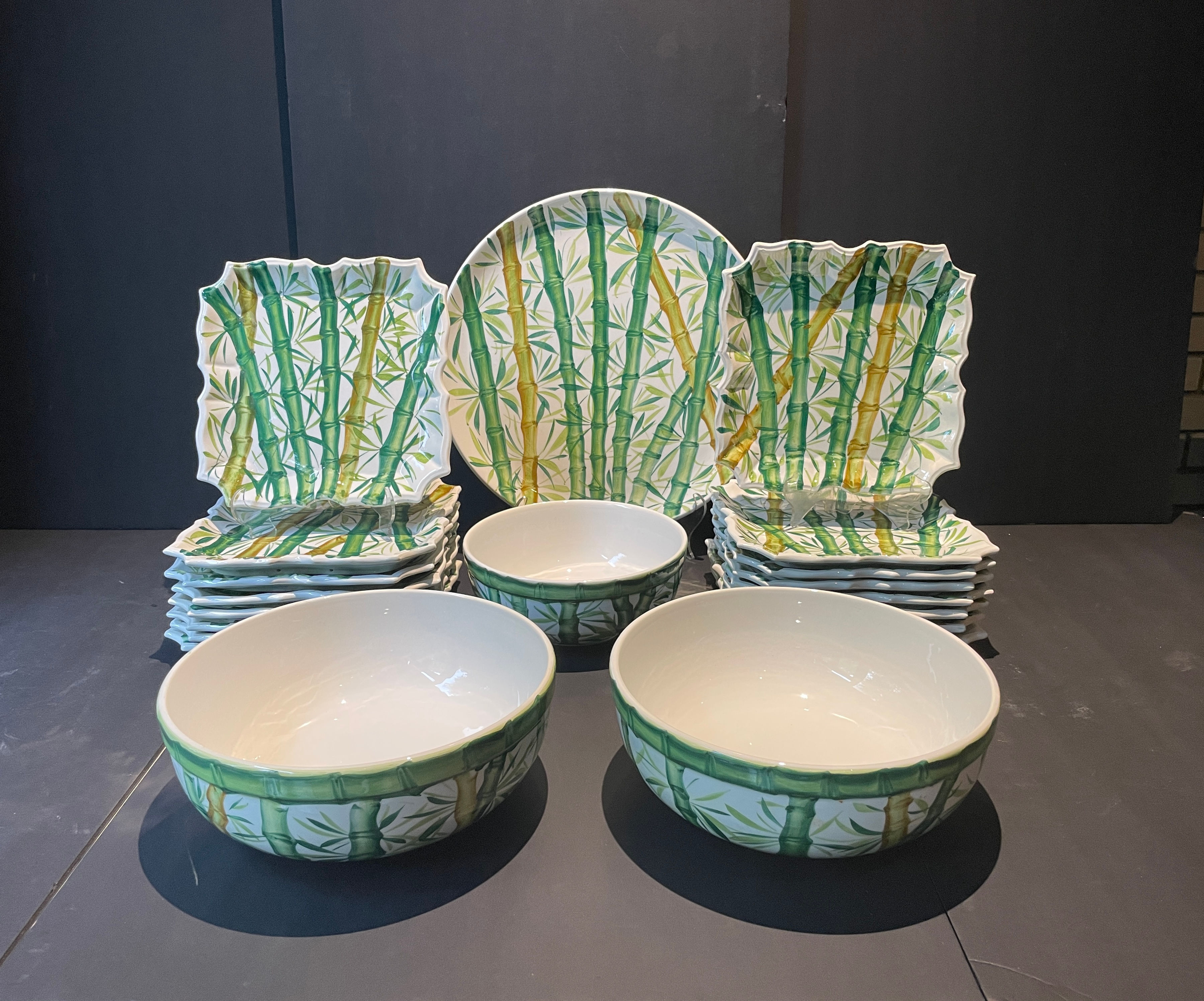 Lot 78 - 1960's Italian Brandani Bamboo Dishes (20 Pieces)