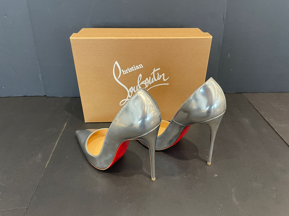 Thumbnail: Lot 84 - Silver Christian Louboutin Pumps (Size 40) Retail $1150.