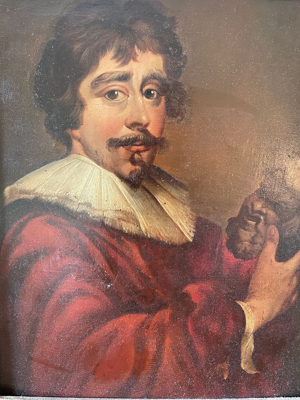 Thumbnail: Lot 34 - Vintage Art on Metal - Elizabethan Man