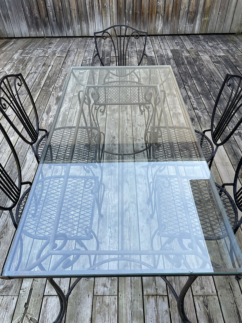 Thumbnail: Lot 1 - Metal Patio Set in w/ 6 Chairs