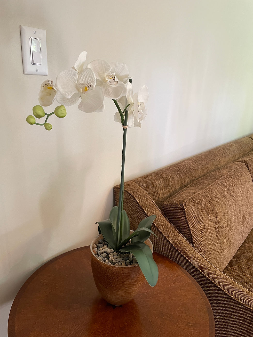 Thumbnail: Lot 98 - Side Table by Arteriors & Faux Orchid (Retail $875)
