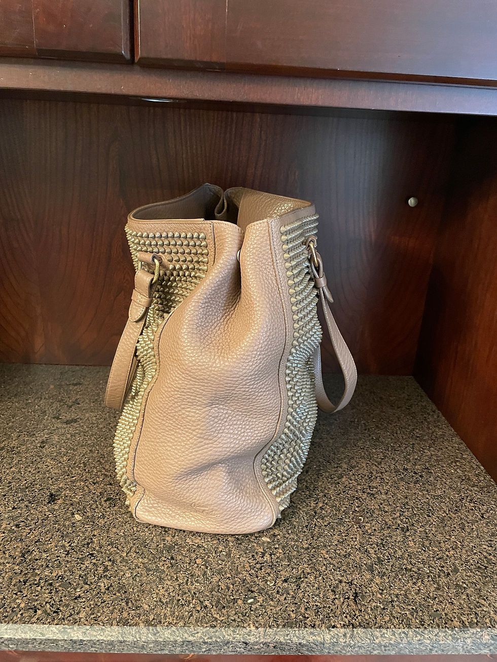 Thumbnail: Lot 84 - LOUBOUTIN Metal Studded Tote - Retail $2,800 (Heavy)
