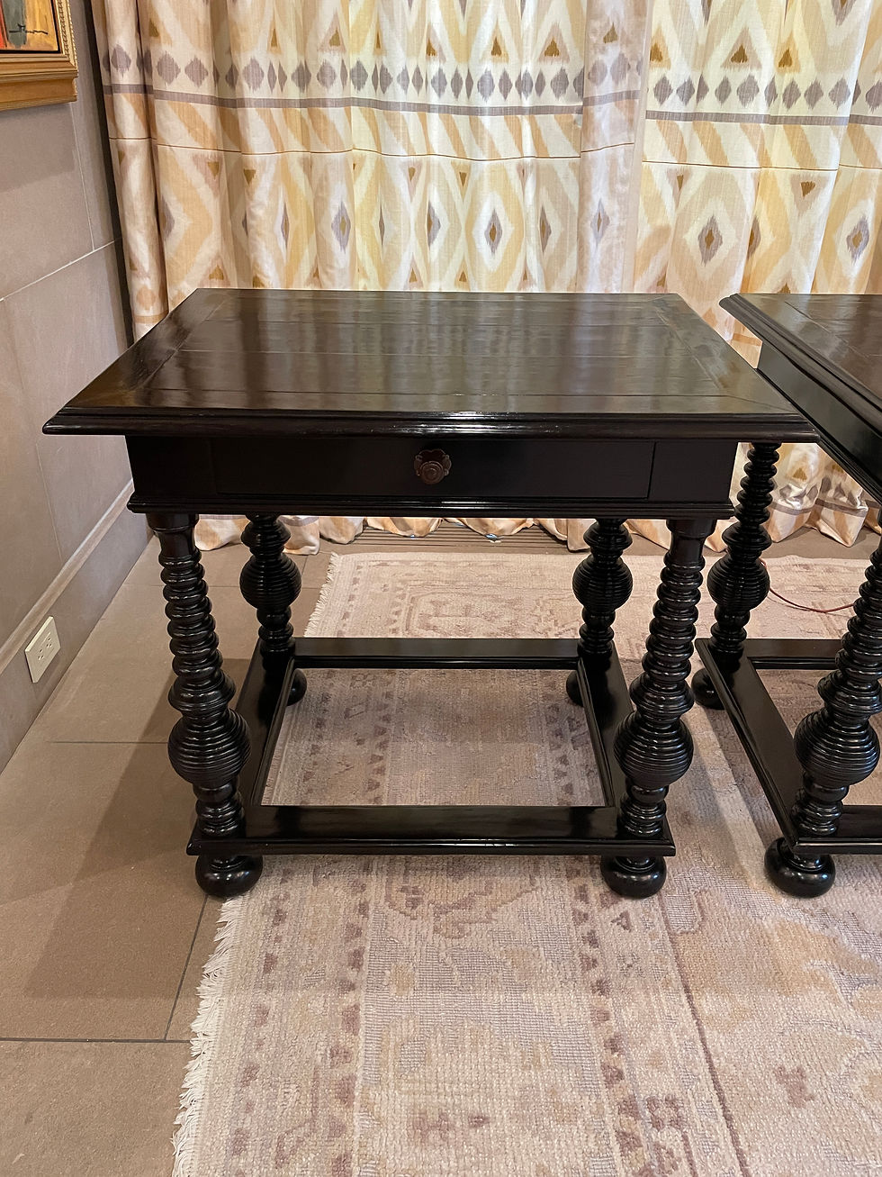 Thumbnail: Lot 51 - Pair of Ebony Side Tables