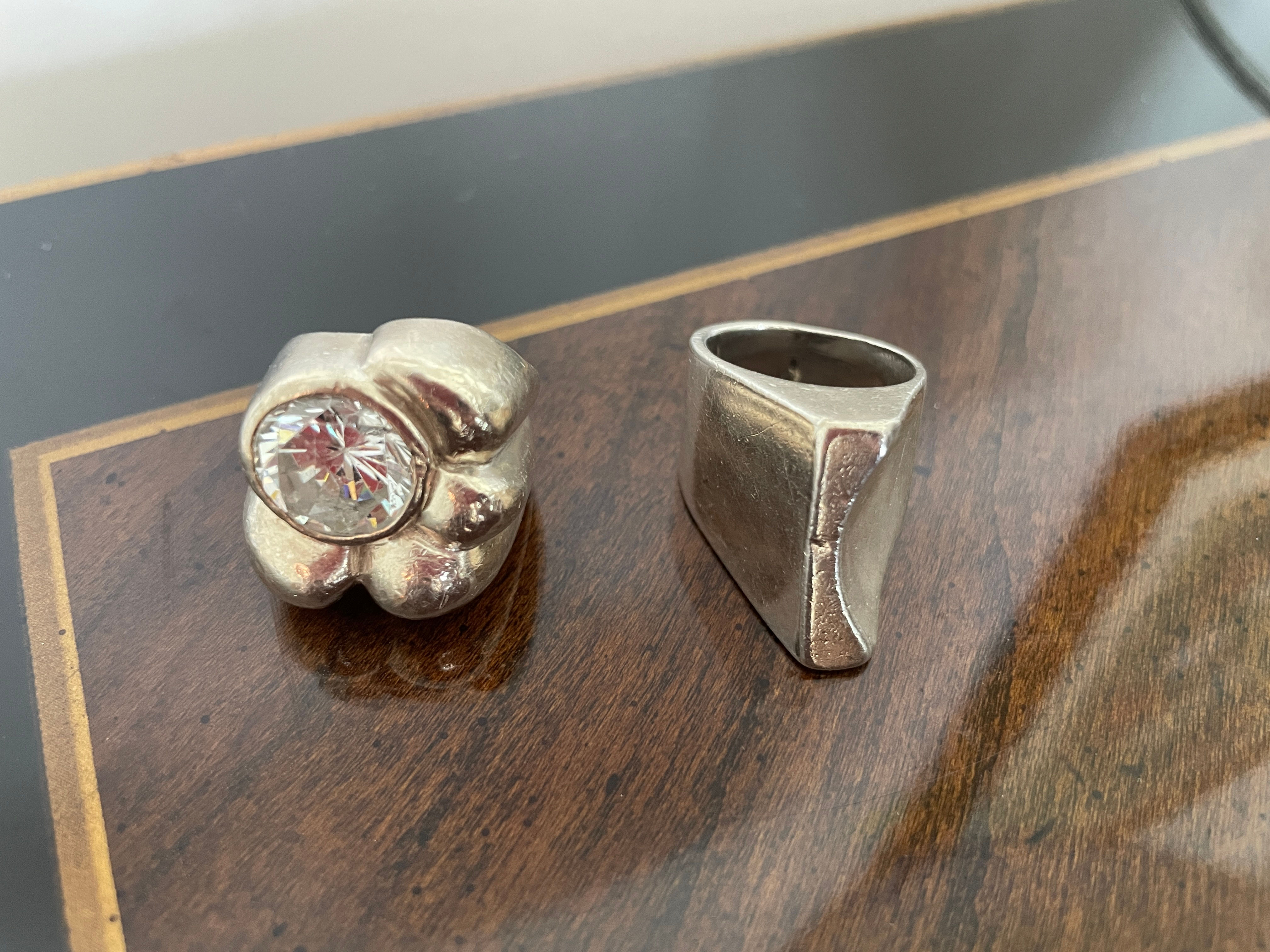 Lot 91 - Sterling Silver Rings X 2