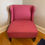Thumbnail: Lot 32 - Pink Linen Side Chair (Retail $400.)