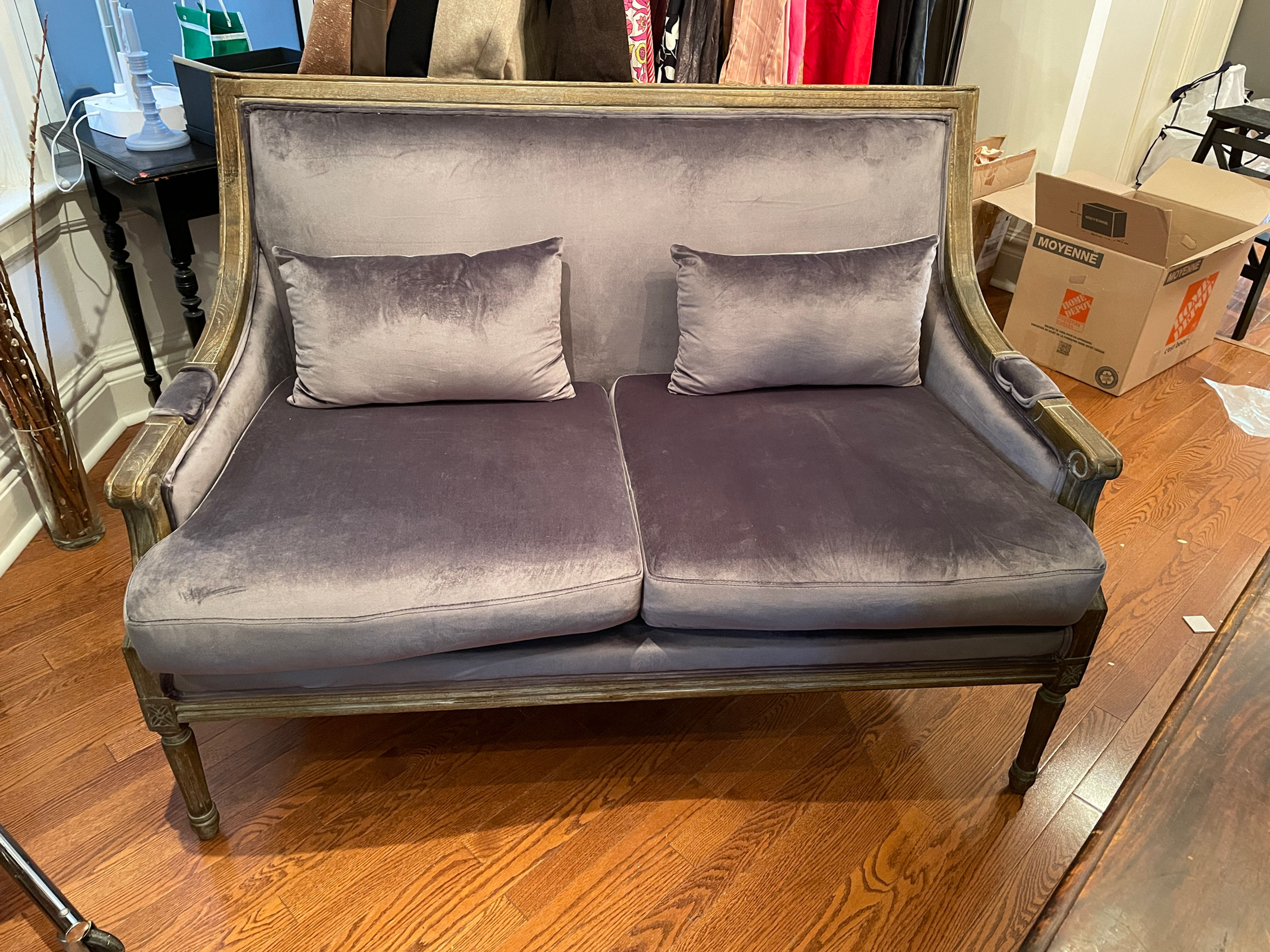 Lot 125 - Velvet Loveseat (Retail $900)