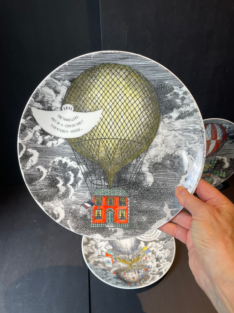 Thumbnail: Lot 93B - Vintage Fornasetti Plates (Replacement Value $1,300)