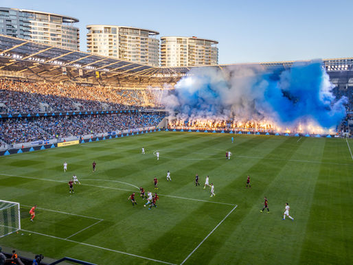 A packed Tehelné pole stadium during a Slovan Bratislava home match