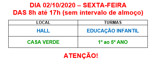 AVISO AOS PAIS