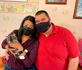 Jason & Zorobel LeJeune of Zachary, La came 10-30-21 for our Ragamuffin female born 8-12-21 & named her "ZOEY"