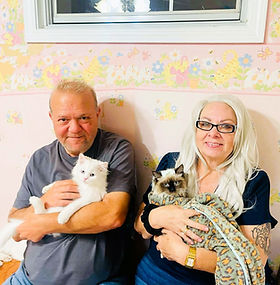 Buf & Marie Moyers came from Princeton, Louisiana 5/19/2025 to get our Seal Mitted Ragdoll girl & named her YASHAR'EL