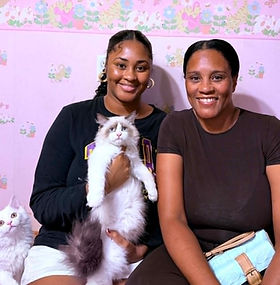 Treasure Cole & her mom, Chavona, came 7/13/2026 from Carencro, Louisiana & chose our Seal Bicolor Ragdoll male & named him Bandit.