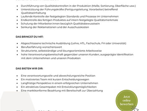 Mitarbeiter:in im Qualitätsmanagement