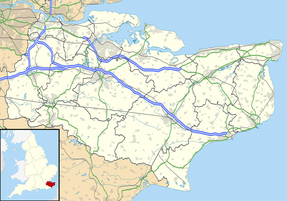 Map of Kent England