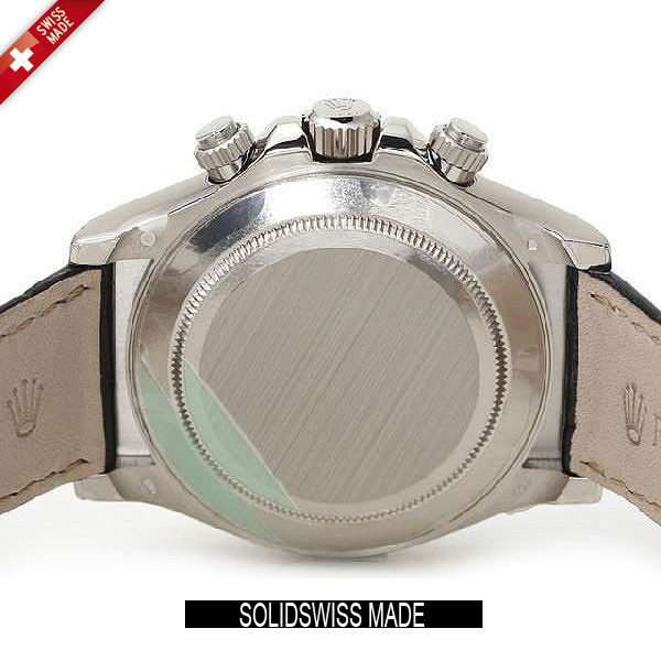 Thumbnail: Rolex Daytona Leather White Gold Blue Diamonds