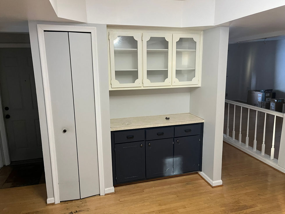 Before picture of pantry area of kitchen remodel.