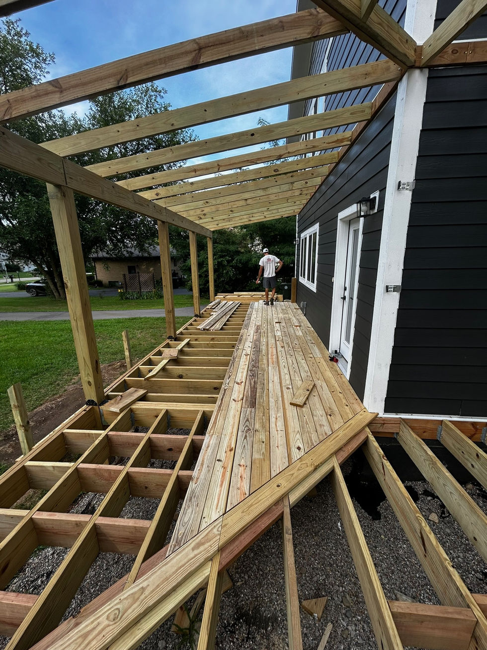 Deck build decking install