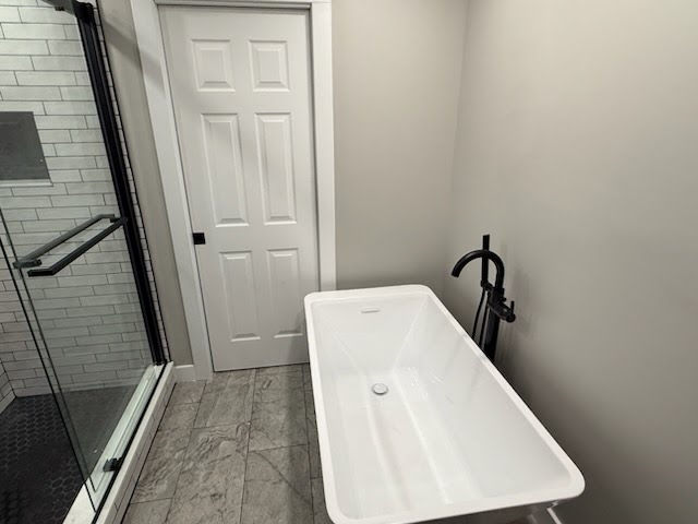 Bathroom remodel new tub installed.