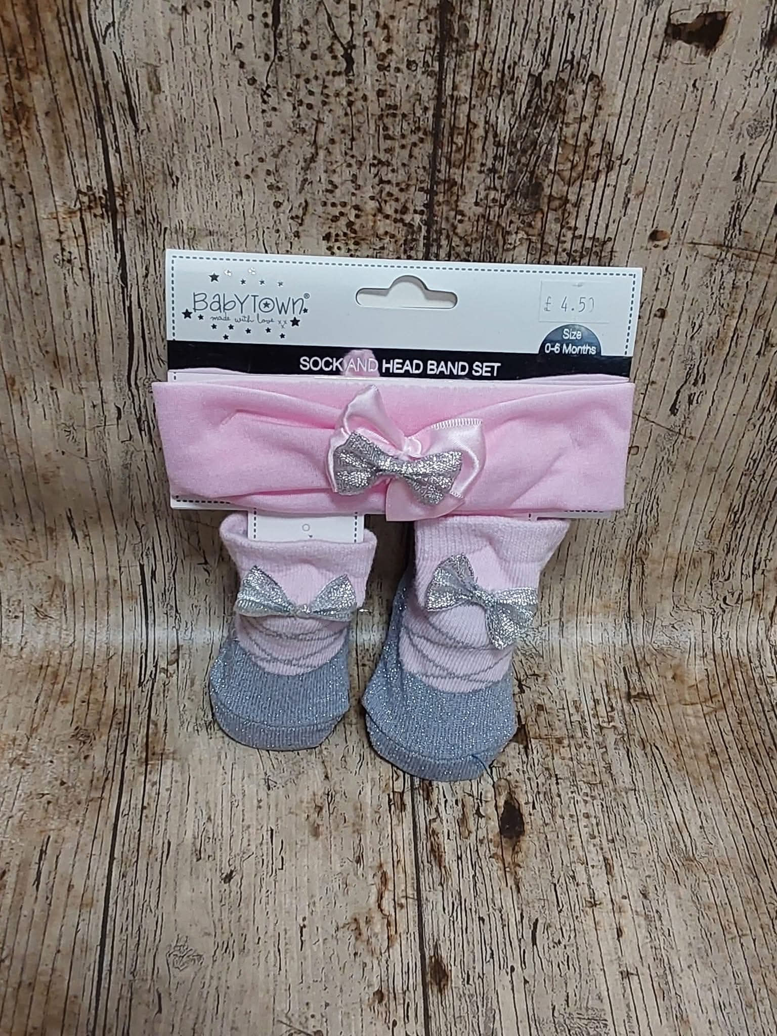 Baby Town Sock And Head Band Set