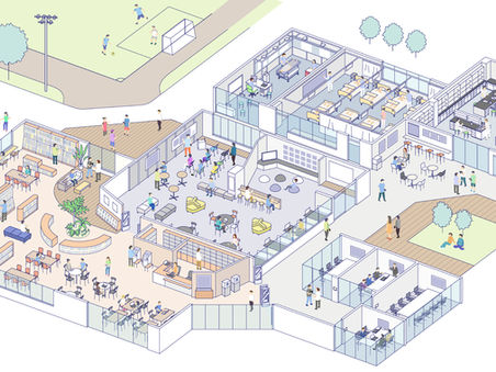 架空キャンパスのアイソメ図